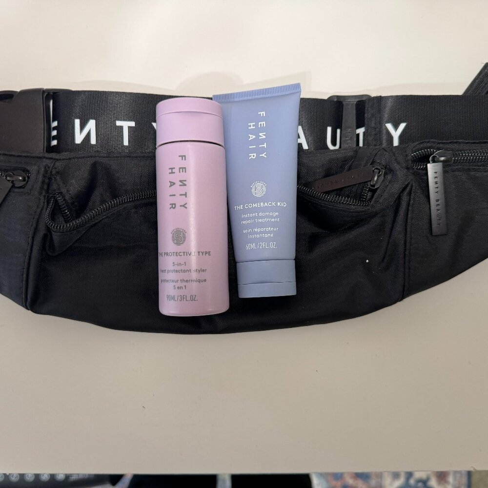 Fenty Beauty Black Logo Crossbody Belt Bag Waist Pack Rihanna